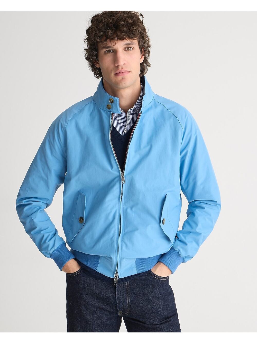 J. Crew Men's Baracuta G9 Harrington Cloth Jacket Heritage Blue Size 38 NWT